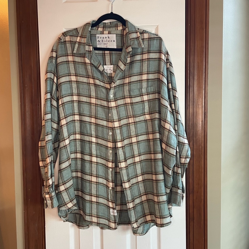 Frank & Eileen Green Sand Plaid Shirley Button Down Shirt - Picture 4 of 7